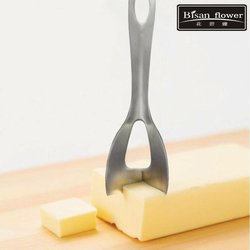 All Stainless Steel Butter Cutter Cheese Slicer Four-Corner Cutter Scraper Spreader Baking Tool
