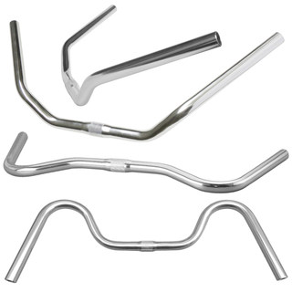 Retro steel tube car 6061 aluminum alloy polished silver 25.4 mm large angle seagull handlebar um handlebar