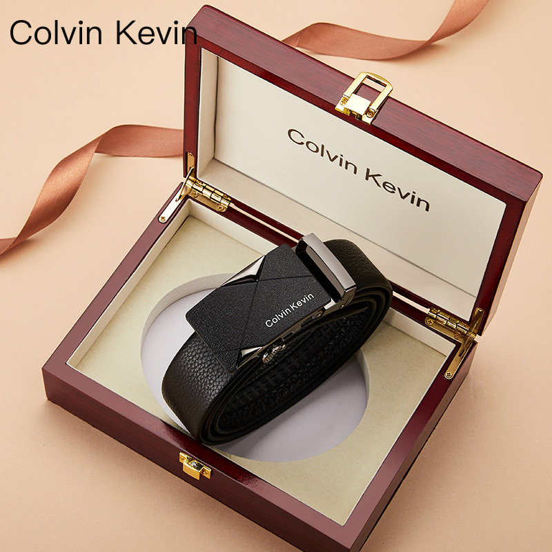 2021 new men's belt head layer cowhide matte automatic buckle belt men's leather simple business belt tide