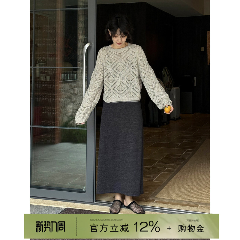 Yololite/'Square and Circle' Lazy Style Atmosphere Hollow-Out Knit Sweater for Women, Autumn Long-Sleeve Pullover Sweater Yololite/'Square and Circle' Lazy Style Atmosphere Hollow-Out Knit Sweater for Women, Autumn Long-Sleeve Pullover Sweater