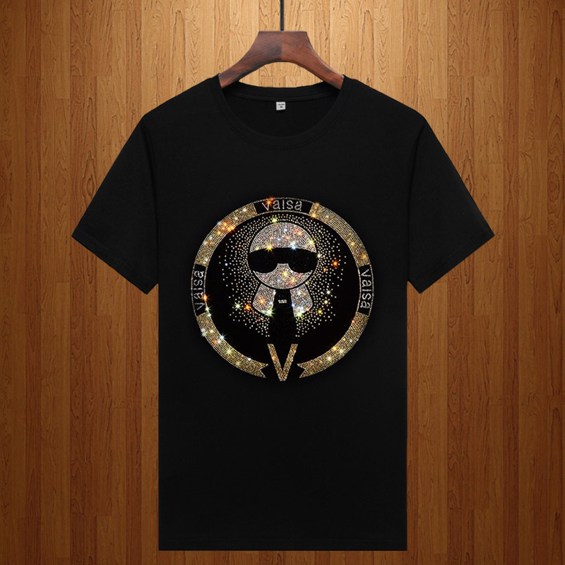 Suitable for Mufendi Co-Branded European Station 2025 Summer Heavy-Duty Rhinestone Short-Sleeve T-Shirt for Young Men with a Spirited Vibe