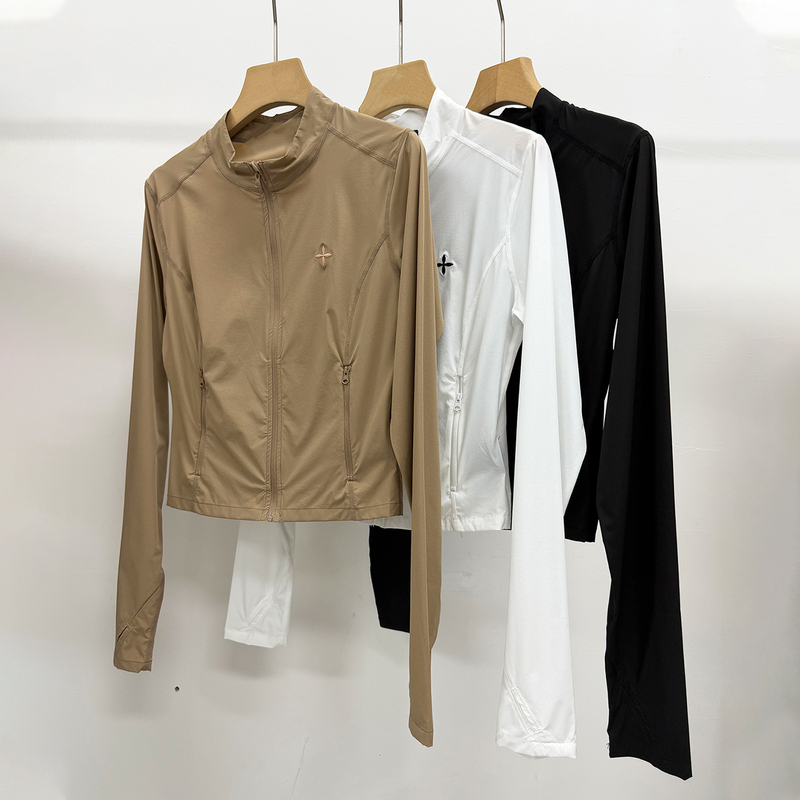 Reshape Focus on Slimming Outdoor Jackets, Lightweight Sun Protection Tops, Elastic Nylon Sports Jackets, New Spring and Summer Cover-Ups