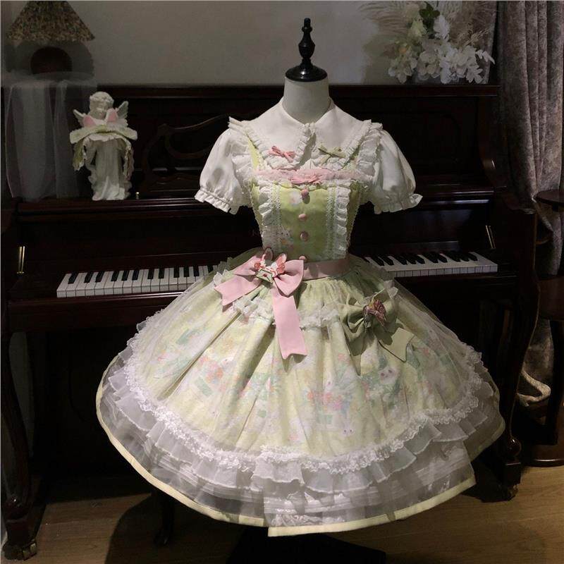 スイートグレープフルーツハニーハウスオリジナルスプリングレターロリータドレス：優しくてキュートで甘いプリンセスドレス