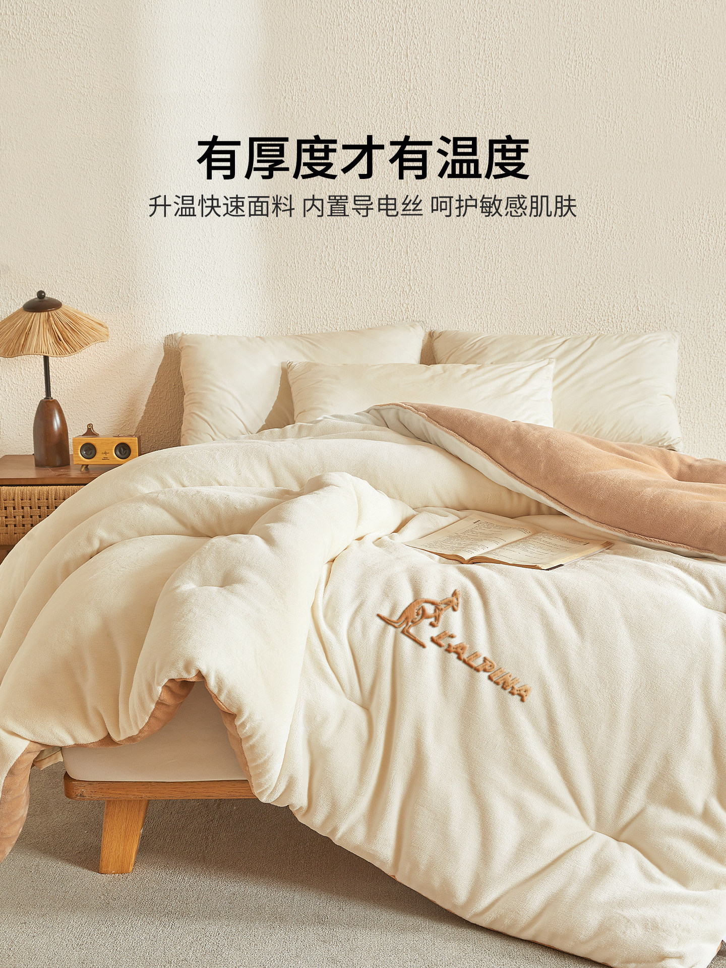 Lalpina Milk Velvet Blanket, Thickened for Winter, Nap Blanket, Office Sofa Blanket, Coral Fleece Quilt for Bed Use