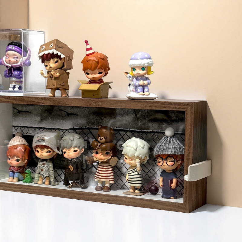 Bubble Mart Hirono Blind Box Storage Box Little Prince Figurine Trendy Toy Display Stand Pull-Out Dustproof