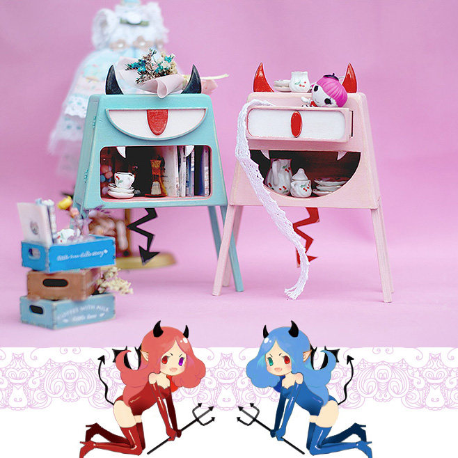 6 points bjd small cloth to do old furniture little devil cabinet custom