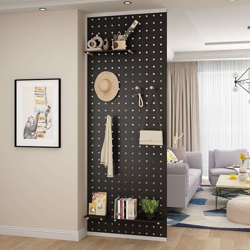 Hole board wind-break living room Xuan TJG closed partition entry door covering solid wood partition simple modern screen generation storage rack