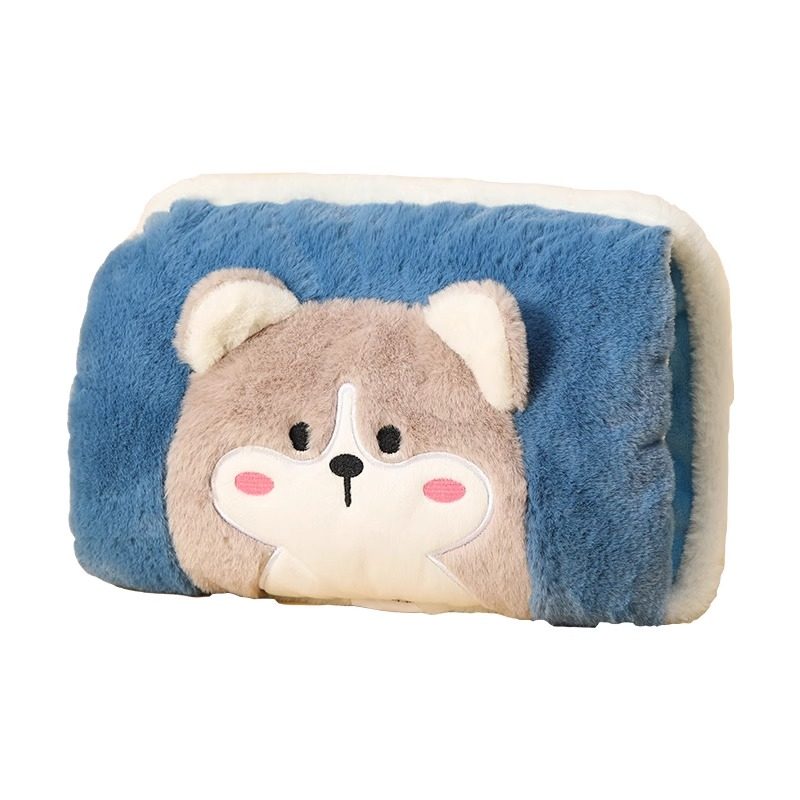 Rechargeable Hot Water Bottle, Explosion-Proof Electric Hand Warmer, Plush Cute Hot Water Bag for Girls, Warm Bed and Hand Warmer