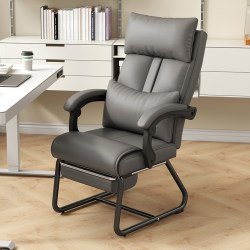 Office Chair Bow Business For Home Plaid Leather Boss Chair Backrest Office Seat Human Sedentary Computer Chair