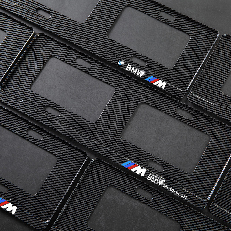 License plate frame carbon fiber is suitable for BMW car brand frame new X1 3 series 5 series 1 series new X35426 license plate frame holder
