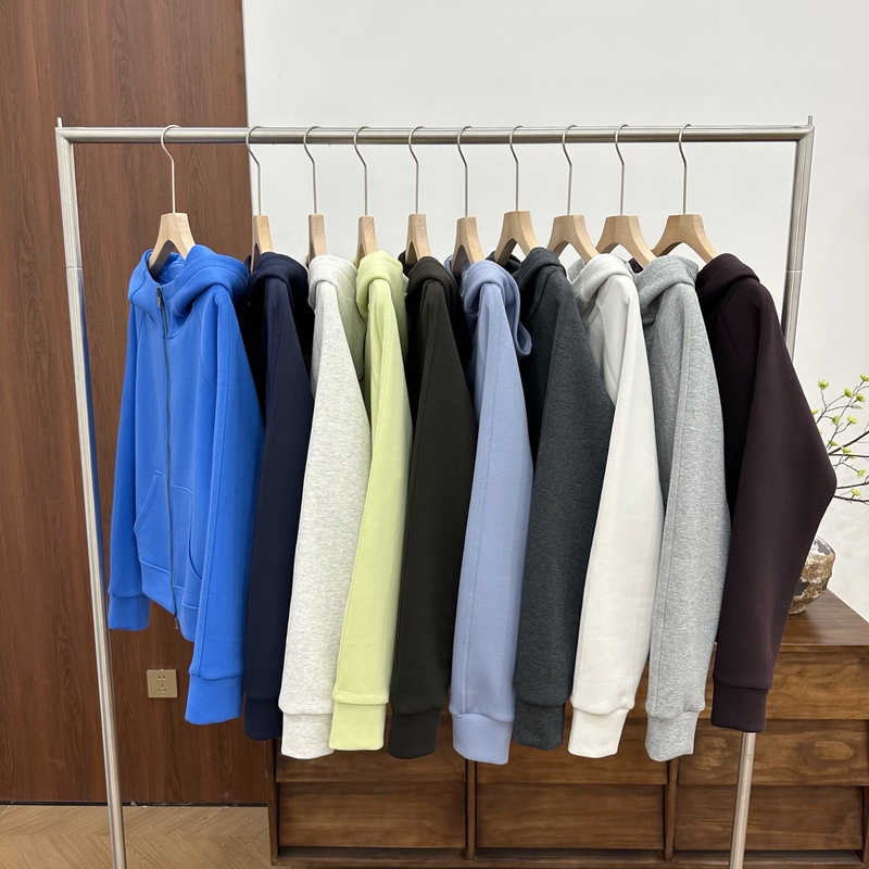 [Ruoruomei] X-2739 Air Layer Double Zipper Hooded Jacket, Casual and Versatile, Slimming Long-Sleeve Zipper Cardigan