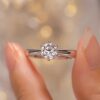 GIA natural diamond Pt950 six-claw natural diamond ring 1 carat couple ring wedding proposal ring for girlfriend
