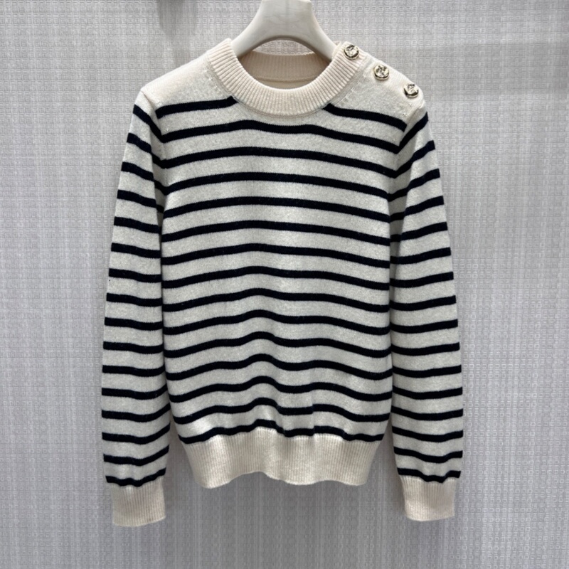 Wool Cashmere Striped Sweater 2026 Autumn and Winter New Style Round Neck Loose Fit Slightly Dropped Shoulder Knitwear Y662 Wool Cashmere Striped Sweater 2026 Autumn and Winter New Style Round Neck Loose Fit Slightly Dropped Shoulder Knitwear Y662