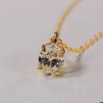 925 silver gold-plated rose gold special-shaped necklace egg-shaped necklace Japanese and Korean style supports factory direct sales