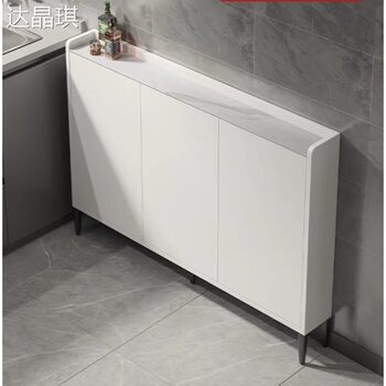 Solid Wood Ecological Board Ultra-Narrow Kitchen Ultra-Thin Side Cabinet Storage Cabinet Side Cabinet 15 20 25cm Wall-Mounted Thin Model Bed Sheet Pull-Out Cart