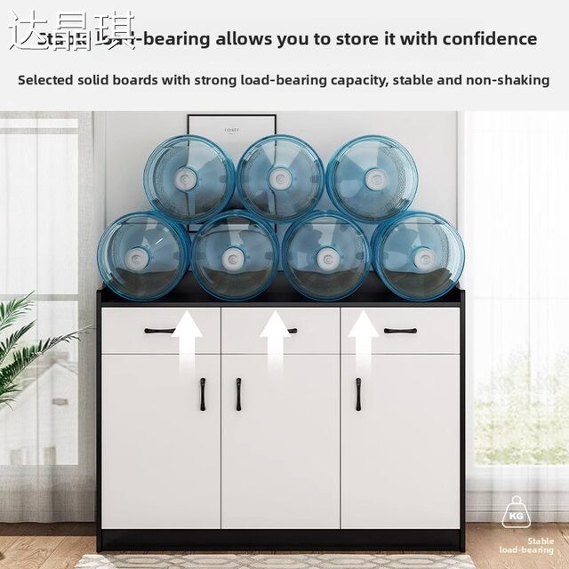 Sideboard, Tea Cabinet, Solid Wood Color, Living Room Wall-Mounted, Home Kitchen Cabinet, Small Sideboard, Storage Cabinet, Organizer, Bed Sheet Cart