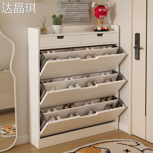 Ultra-Thin Shoe Cabinet for Home Entrance, Indoor, Trendy, Modern, Simple, 2025 New Model, Popular Storage Cabinet, Convertible Bed, Pull-Out Bed, Pull Cart
