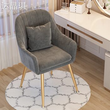 Trendy Chair, Makeup Chair, Desk Chair, Nordic Ins-Style Light Luxury Dining Chair, Leisure Chair with Backrest, Dressing Chair, Manicure Chair, Bed Cover, Pull-Out Bed
