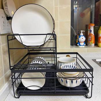 Drain rack floor multi-layer bowl rack drying bowls and plates bowls and chopsticks sink kitchen storage rack countertop storage rack