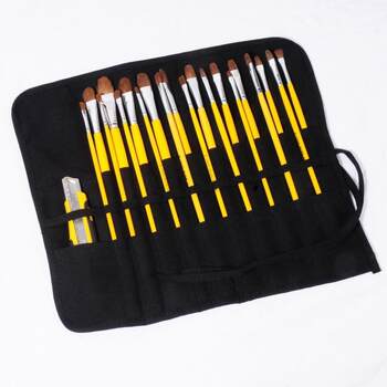 New pencil bag brush 22 hole pen curtain storage water chalk bag watercolor pen box canvas bag brush pen curtain