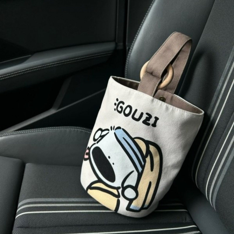 Portable Tote Bag for Office Workers, Canvas Bucket Bag, Cute Bucket-Shaped Hand-Held Lunch Bag, Mom's Outing Handbag
