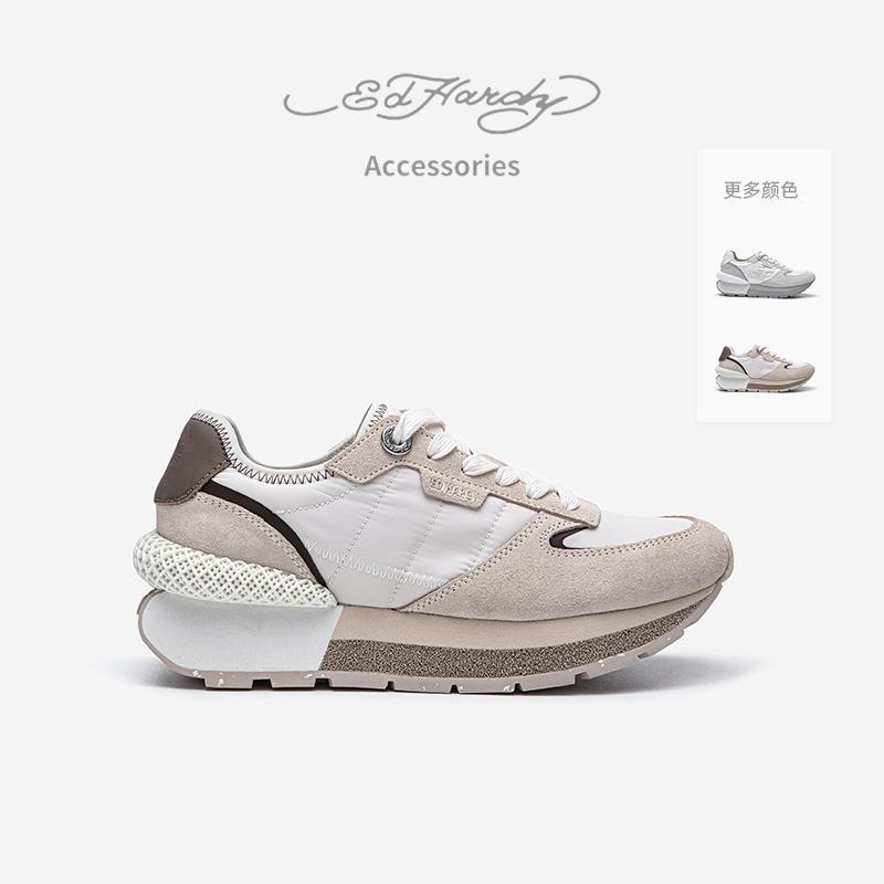 Ed Hardy Women's Shoes Are Fashionable and Trendy Casual Shoes, New Stylish Thick-Soled Sports Running Shoes Ed Hardy Women's Shoes Are Fashionable and Trendy Casual Shoes, New Stylish Thick-Soled Sports Running Shoes