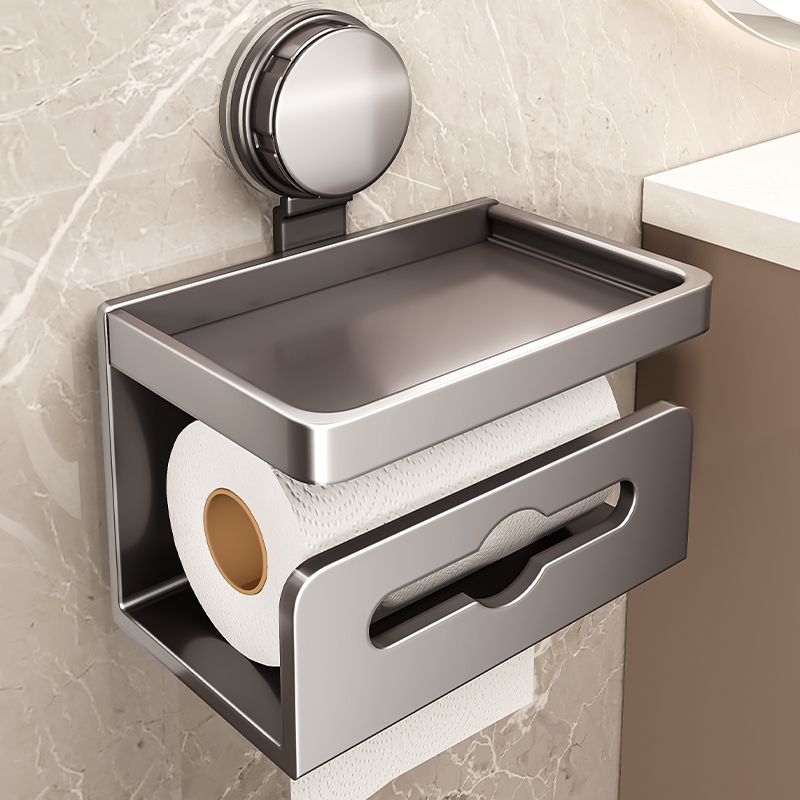 Baihan Bathroom Suction Cup Toilet Paper Holder, Toilet Tissue Box, Bathroom Punch-Free Storage Rack, Wall-Mounted Tissue Roll Holder Baihan Bathroom Suction Cup Toilet Paper Holder, Toilet Tissue Box, Bathroom Punch-Free Storage Rack, Wall-Mounted Tissue Roll Holder