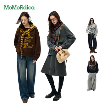 Momordica letter sweatshirt/scarf/handbag