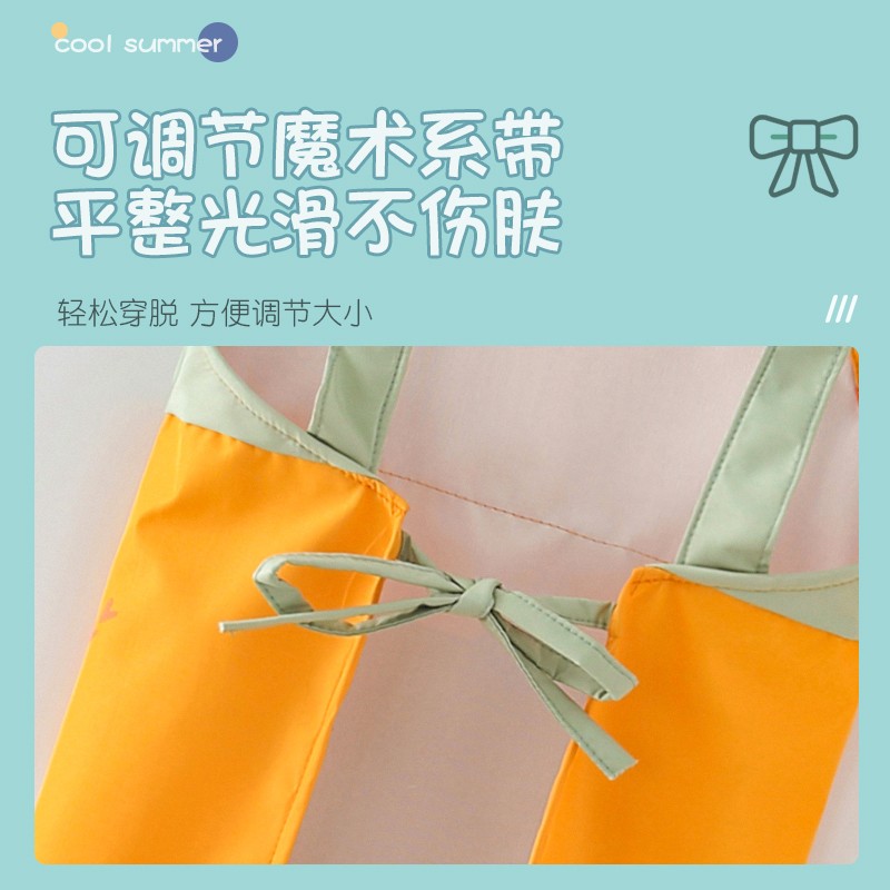 Children's apron painting d painting smock kindergarten girl baby eating bib boy waterproof dirty painting art reverse wear