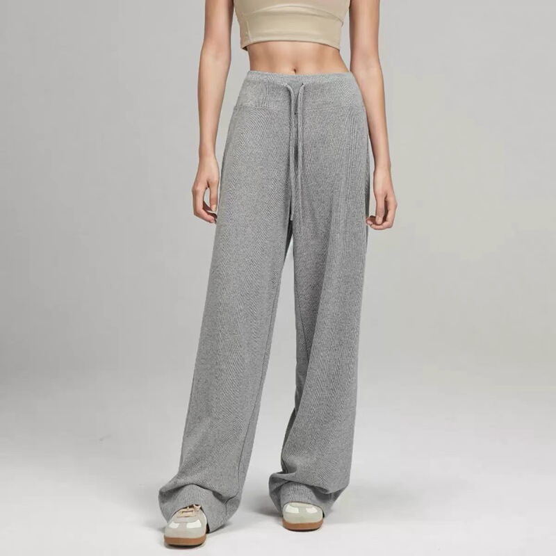 Outlet Sports Pants for Women, Yoga Fitness Training Relaxed Straight-Leg Pants, Loose Casual Drapey Wide-Leg Pants