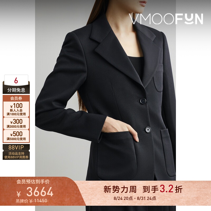 [Early Autumn Special] Raf Simons Autumn/Winter Women's Brand Logo Appliqué Textured Fabric Blazer