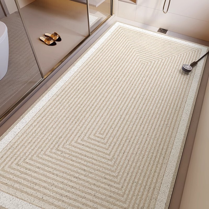 German Bathroom Non-Slip Mat, Toilet Hollow Wire Loop Floor Mat, Shower Bath Mat, Anti-Fall Carpet, Drainage Mat