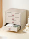 奶油风多层桌面抽屉柜办公小铁柜收纳盒钢制桌上文件柜图纸收纳柜