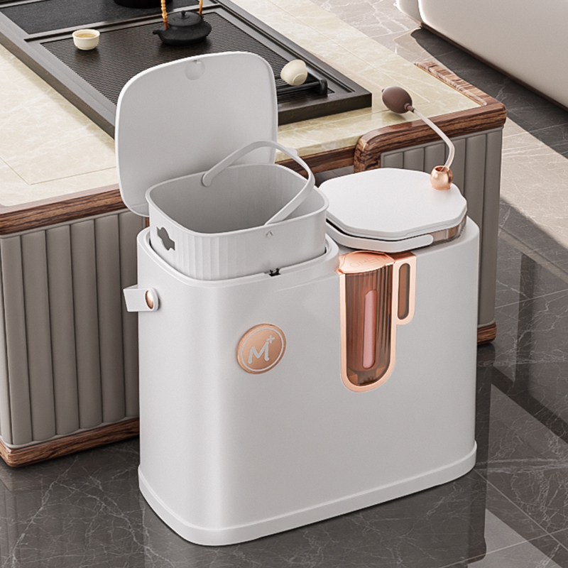 Tea Bucket, Tea Residue Bucket, Waste Water Bucket, Dry and Wet Separation Tea Leaf Filter Trash Can, Tea Table Special Sanitary Bucket, Water Collection Bucket