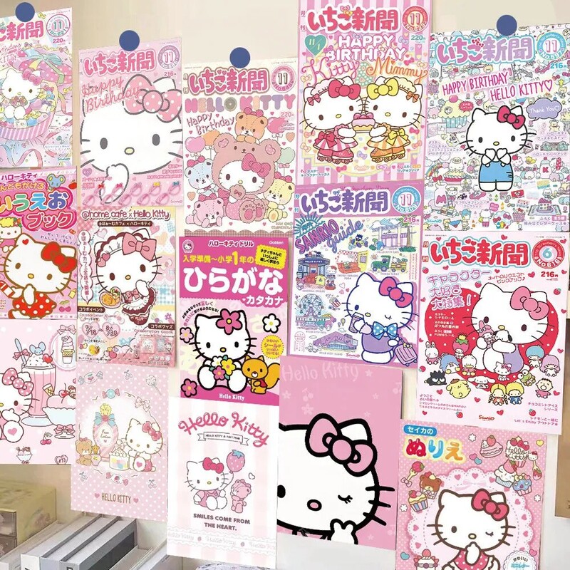 40 Cute Hello Kitty Posters Wall Stickers, Two-Dimensional Girly Style, Cute Room Decoration, Photo Atmosphere 40 Cute Hello Kitty Posters Wall Stickers, Two-Dimensional Girly Style, Cute Room Decoration, Photo Atmosphere