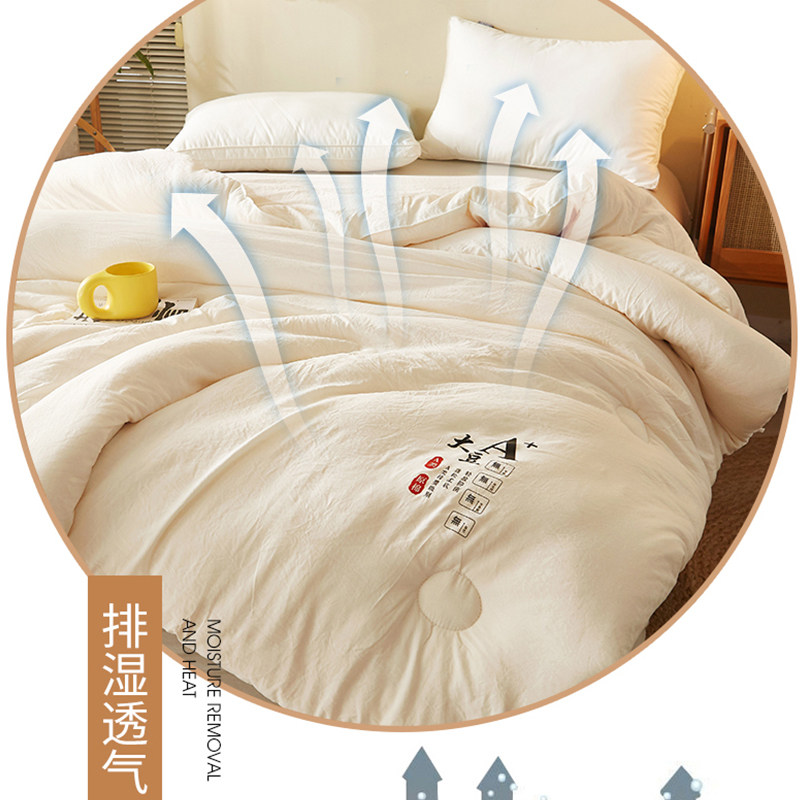 Muji Soy Fiber Quilt, Thickened Winter Quilt, Spring and Autumn Quilt Core, All-Season Universal Cotton Quilt, Dormitory Single Student Use