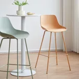 Простой барный стул в стиле Ins, скандинавский современный стульчик для кормления, пластиковый Интернет-магазин знаменитостей, магазин чая с молоком, высокий стул, стул для приема на стойке регистрации