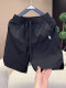 Quick-Drying Breathable Casual Shorts for Men 2025 Summer New Embroider Design Simple Fashion Versatile Five-Quarter Pants for Men