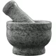 Large Stone Mortar and Pestle for Crushing Chili Peppers, Pounding Sticky Rice, and Crushing Garlic; Traditional Stone Mortar and Pestle