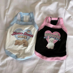American retro Sexy Puppy Summer Vest Marzis Bears Teddy Beaumi York Pet Dog Clothes
