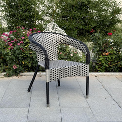 Rattan Chair for Leisure in the Living Room, Rattan Woven Chair, Trendy Thickened High-End Hand-Woven Home Chair, Affordable for Summer