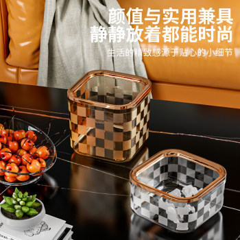 Desktop square small trash can plastic office without cover sorting garbage box with press ring mini living room wastebasket