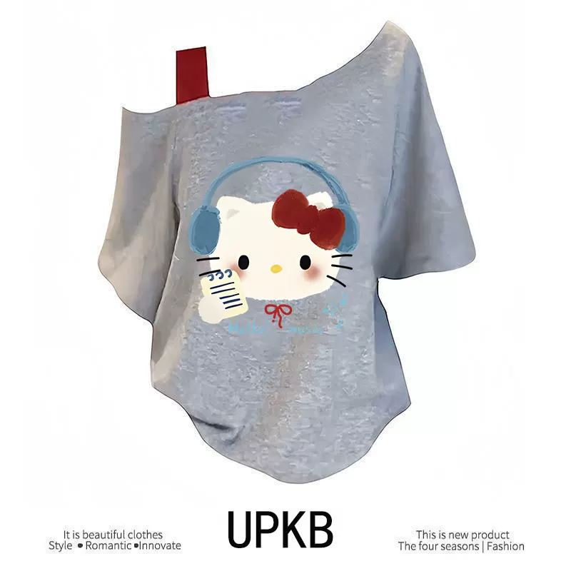 FDR LINE Hello kitty, набор, ремень для сумки, летняя универсальная футболка с коротким рукавом, простой и элегантный дизайн
