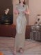 Mijie 2025 New High-End Elegant Socialite Style Dress for Women, Waist-Cinching, Slimming, Sleeveless Long Dress