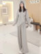 Mijie 2025 Autumn New Stylish and Youthful Gray Casual Suit for Women, Fashionable and Loose-Fitting, Slimming Two-Piece Set
