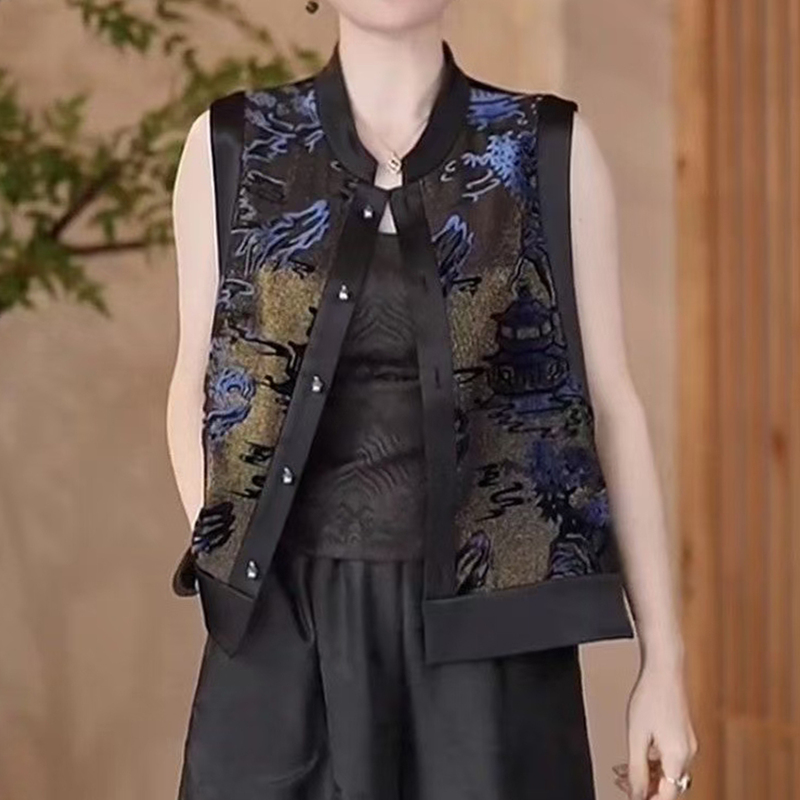 New Chinese-Style National Embroidery Vest for Women 2026 New Vintage Heavy Embroidery Versatile Vest Jacket for Women New Chinese-Style National Embroidery Vest for Women 2026 New Vintage Heavy Embroidery Versatile Vest Jacket for Women