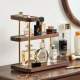 Solid wood perfume storage rack multi-layer tray desktop aromatherapy cosmetics storage box dressing table skin care product storage