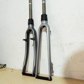 Disc brake v brake road bike aluminum alloy shock absorber front fork 700c touring bike middle tube