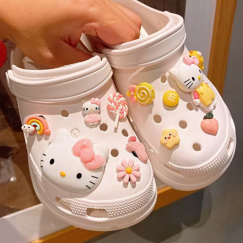 Crocs Shoe Charm Set DIY Accessories Pink Kitty Cat Garden Shoe Charms Crocs Shoe Charm Set DIY Accessories Pink Kitty Cat Garden Shoe Charms
