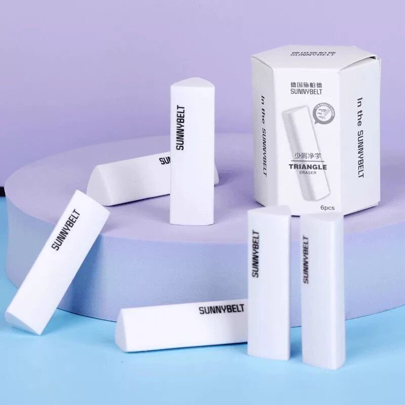 Less-Crumb Triangular Eraser for Primary School Students, Clean Erasing with No Residue, Children's Sketching and Art Eraser